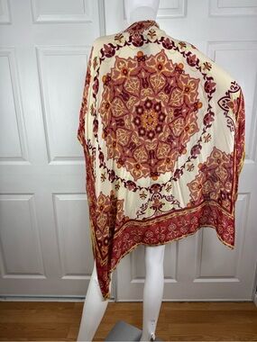 Floral Cream & Rust Bohemian Wrap